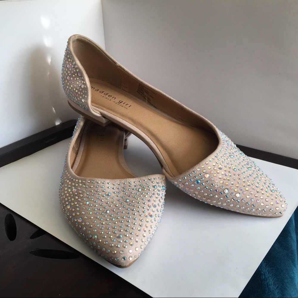 Steve Madden Girl Rhinestone Flats
